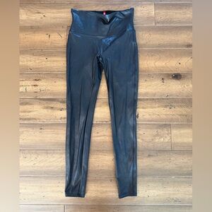 SPANX Black Faux Leather Pants